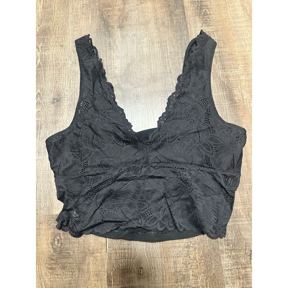 Aerie Black‎ Lace Bralette Elastic Medium